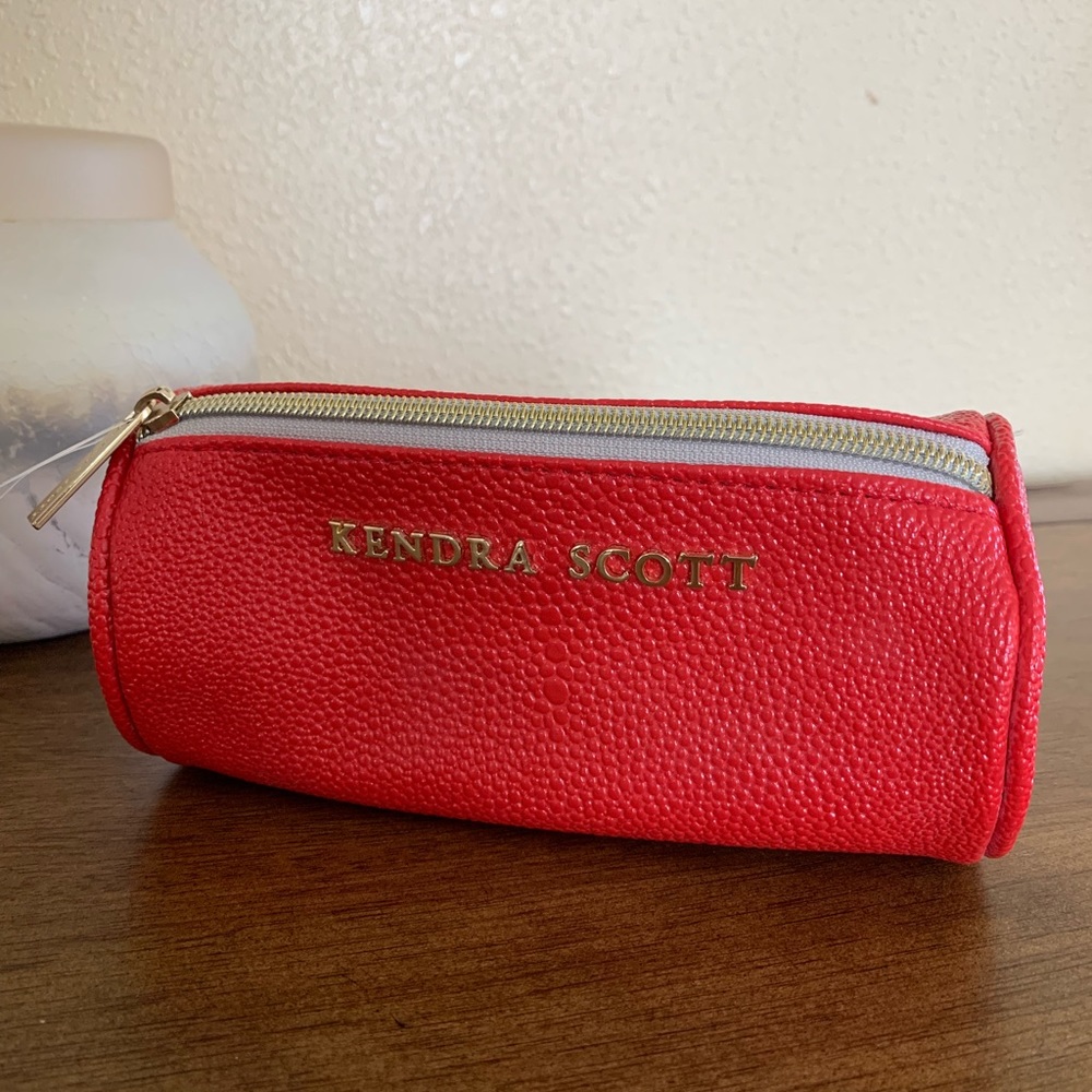 Kendra Scott red cosmetic bag